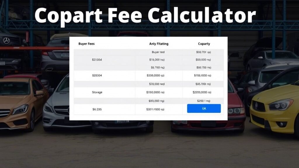 Copart Fee Calculator