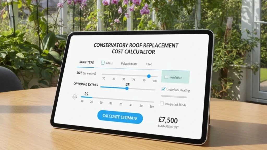 Conservatory Roof Replacement Cost Calculator​